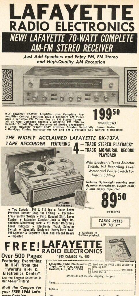 Lafayette Radio Electronics catalog