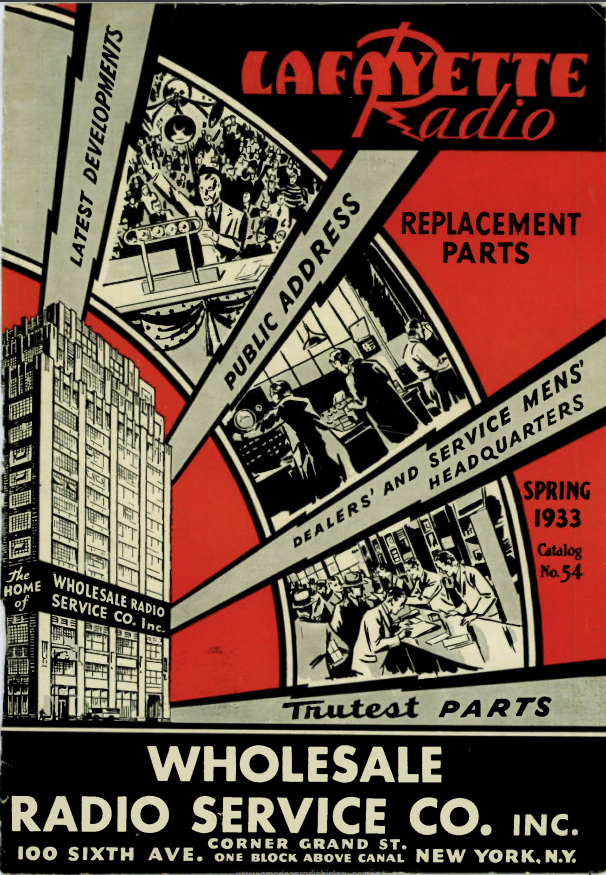 Lafayette Radio Electronics 1933 catalog