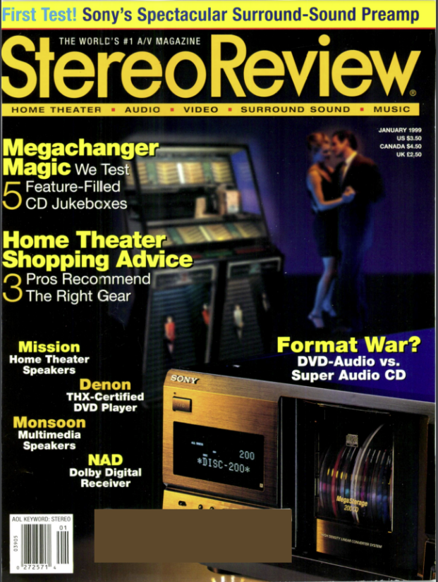 The final issue of Stereo Review from January 1999