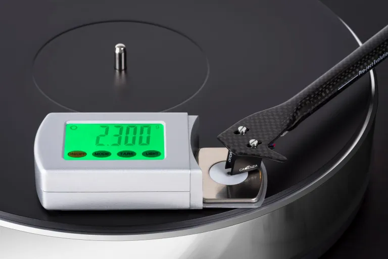 The Pro-Ject "Measure It S2" will let you precisely set a turntable's tracking force