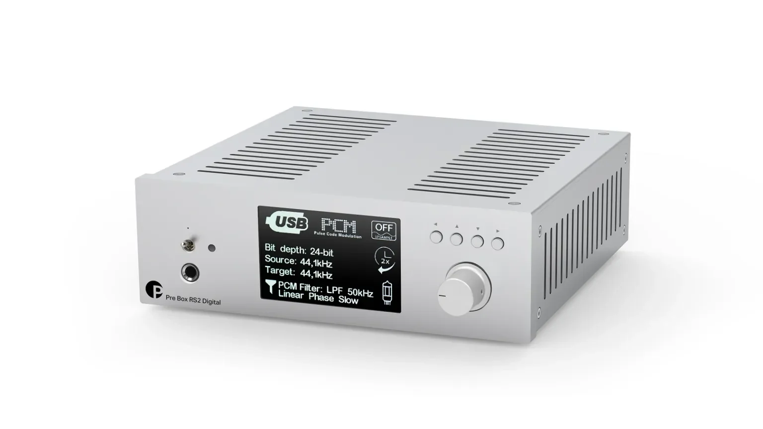 Pre Box RS2 Digital combines a preamplifier, DAC, and headphone amplifier