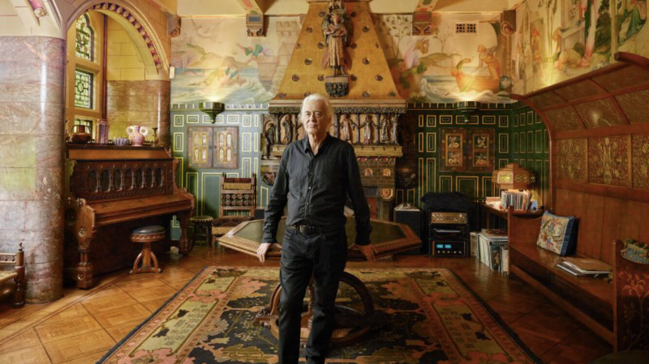 Jimmy Page in the Tower House Music Room