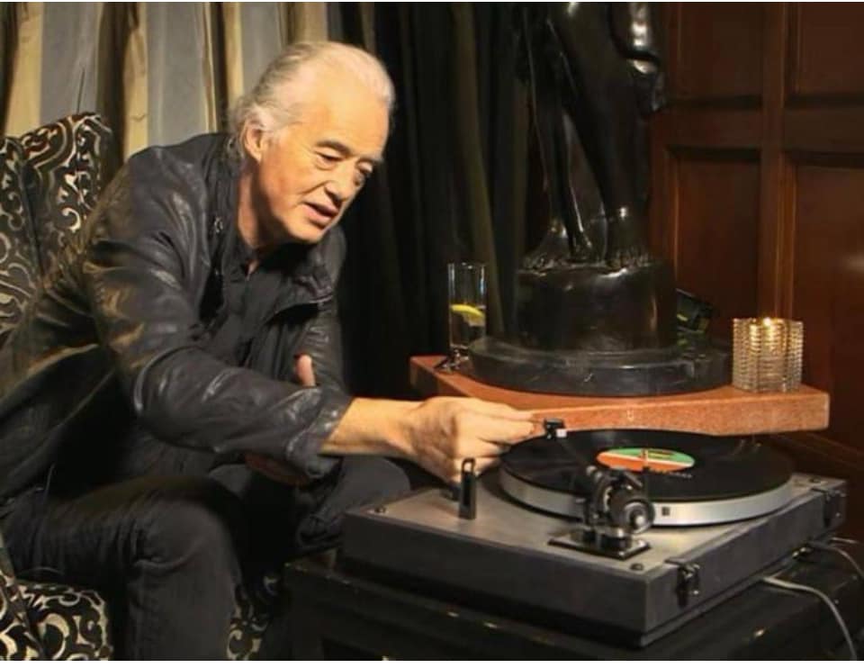 Jimmy Page with a Thorens TD166 Turntable