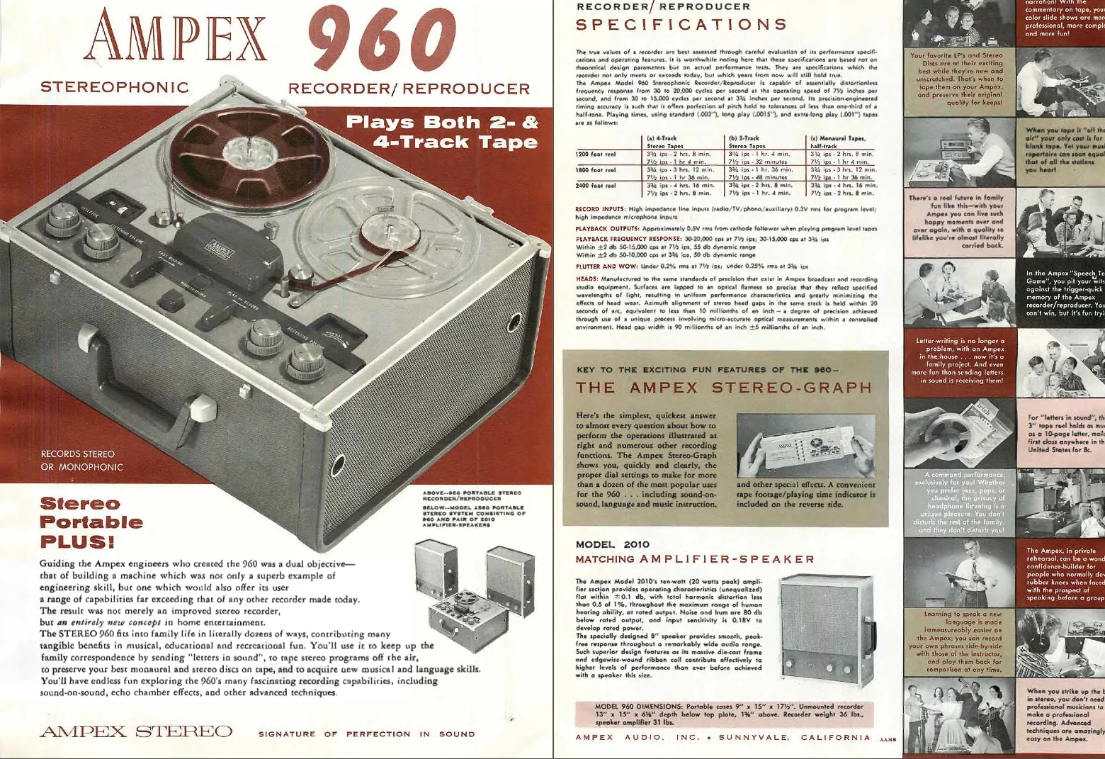 A brochure for the Ampex 960