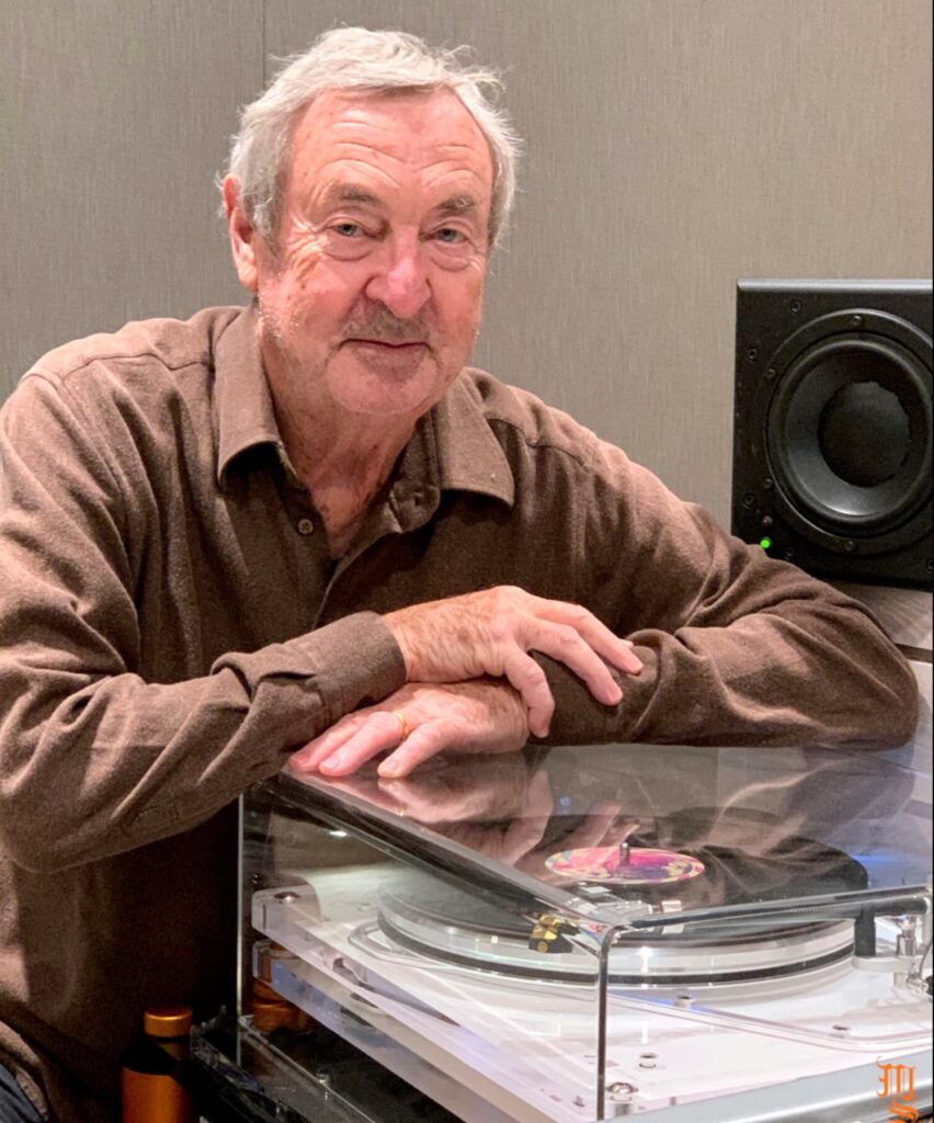 Nick Mason with a Vertere MG-1 Turntable