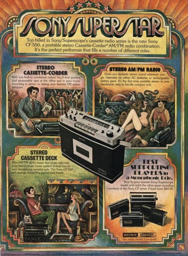Print advertisement for the Sony CF-550