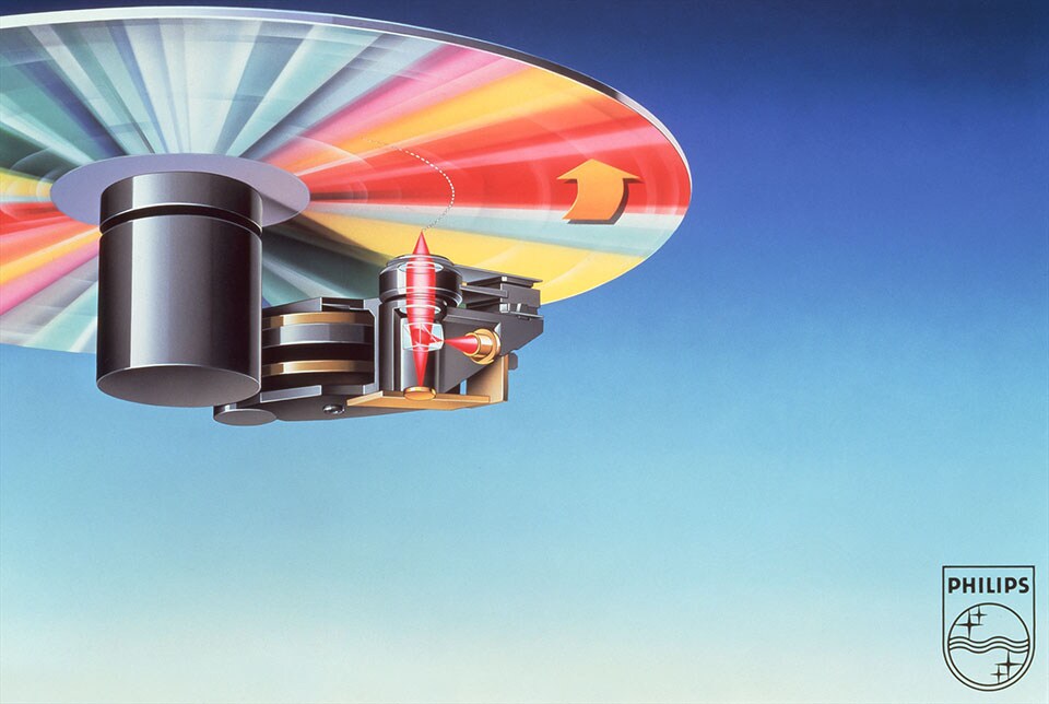 Philips illustration of a Compact Disc player