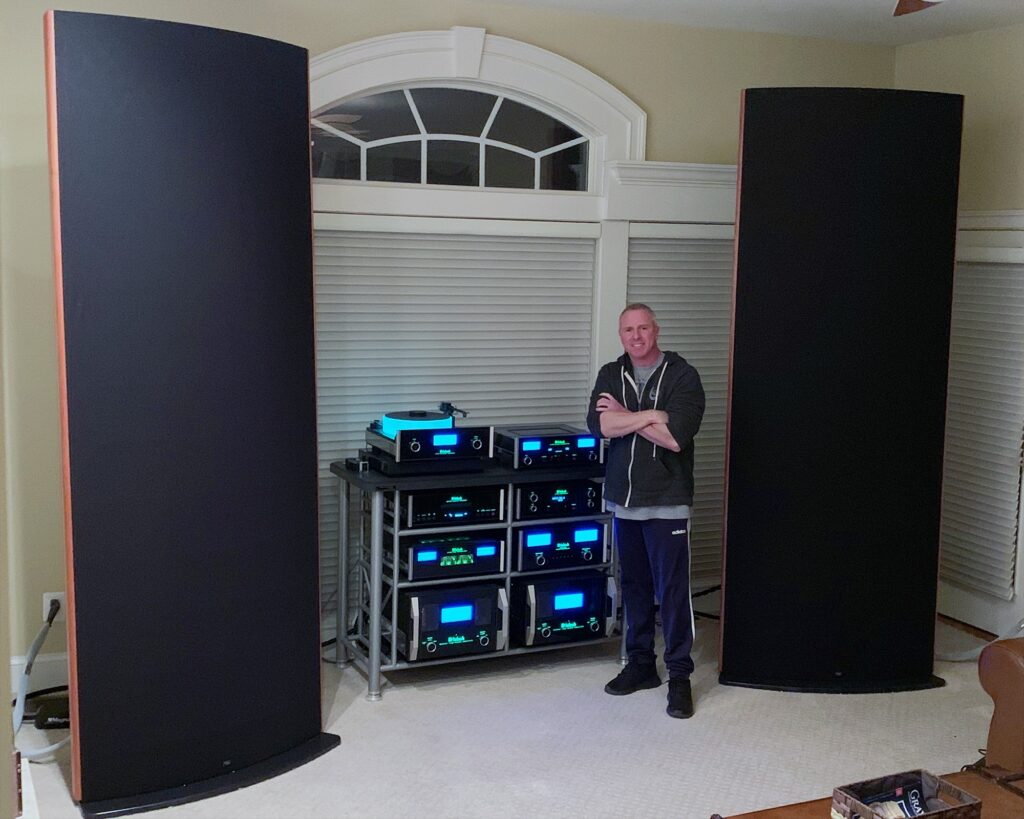 A pair of Sound Lab Majestic 945 speakers certainly dominates a room!