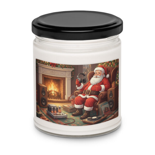 Santa Claus Loves his Hi-Fi!  Scented soy candle - Image 2