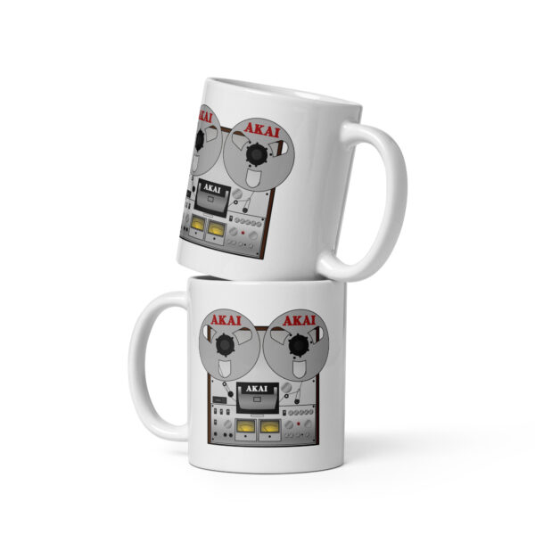 AKAI Open Reel Tape Recorder - White glossy mug - Image 4