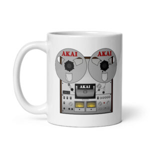AKAI Open Reel Tape Recorder - White glossy mug