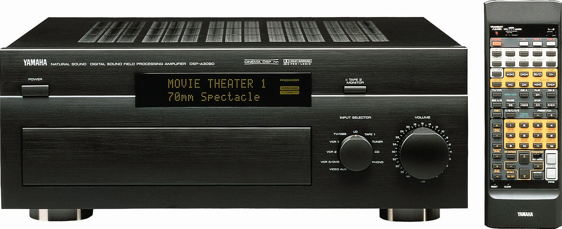 Yamaha DSP-A3090 Amplifier set to "70mm Spectacle" DSP mode