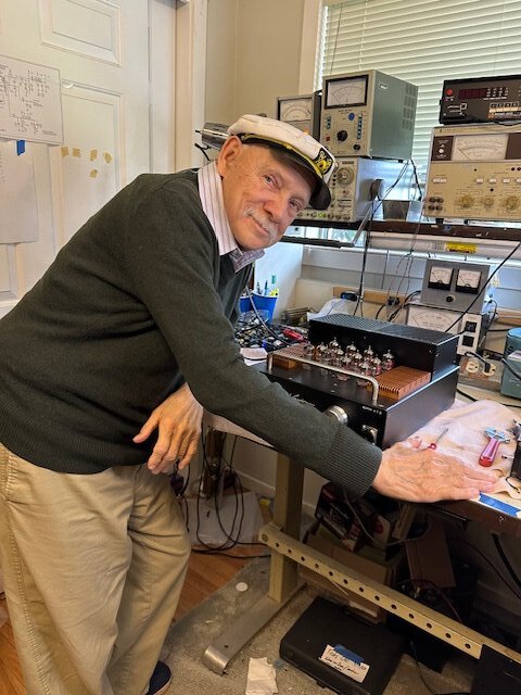 Bob Carver in the lab with an RPM-V12