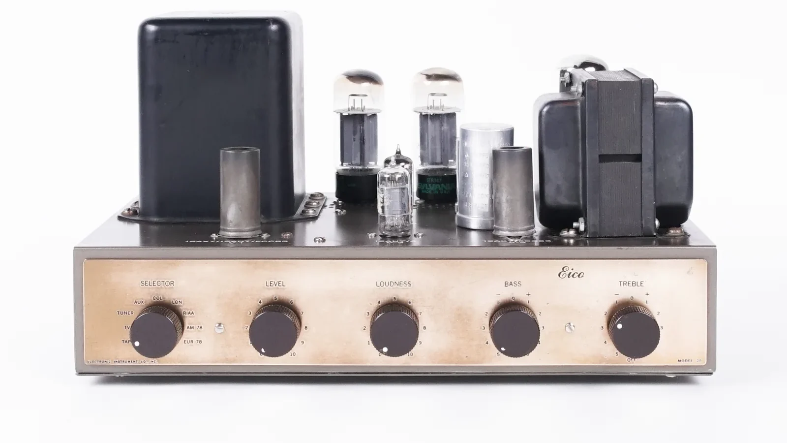 Front view of the EICO HF-20 Amplifier