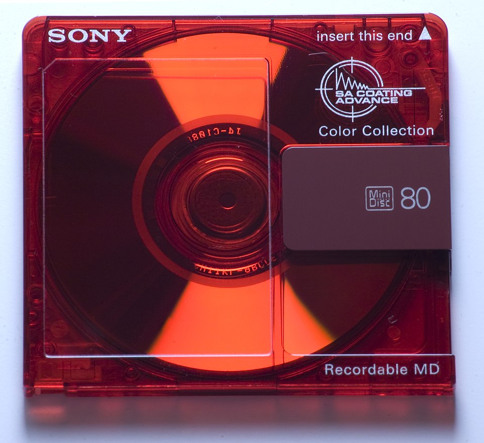 A Sony "Color Collection" recordable MiniDisc