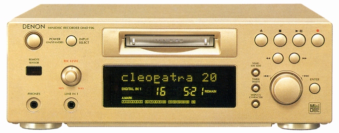 A Denon DMD-F06 MiniDisc deck