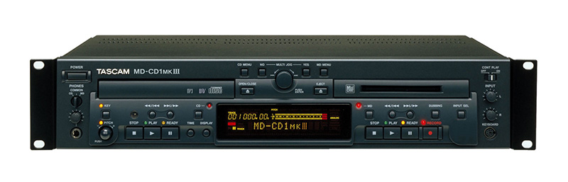 The TASCAM MD-CD1 Mk III was a rack mounted MiniDisc recorder built for professional applications