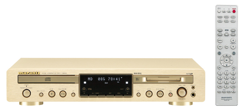 A Marantz CM-6001 MiniDisc deck with a sophisticated champagne gold front panel