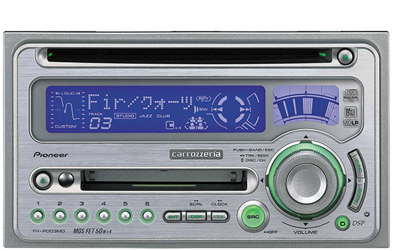A Pioneer "Carrozzeria" FH-P003 car stereo included both CD and MiniDisc slots