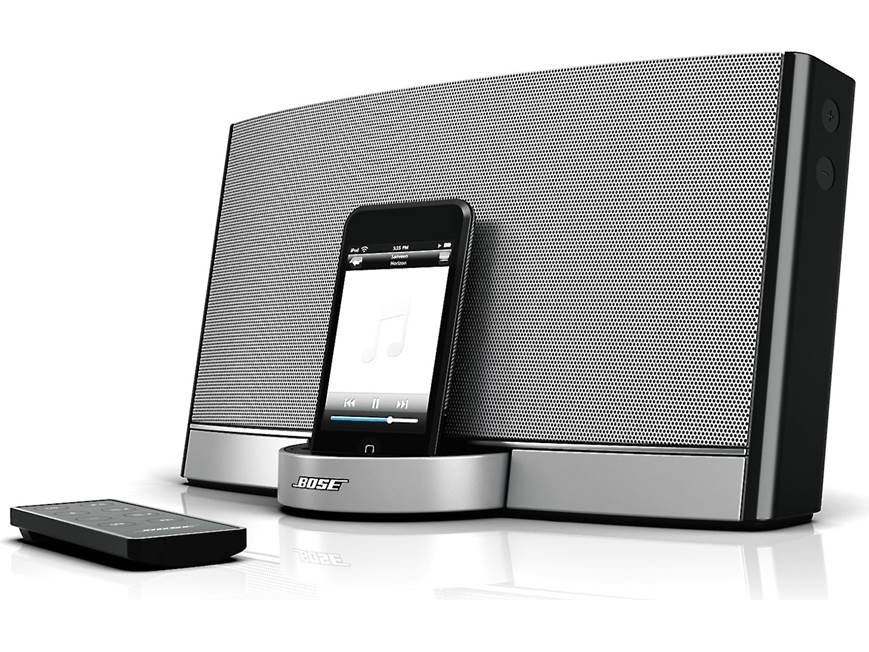 Bose Sounddock was one of the first "docking" speakers for the Apple iPod