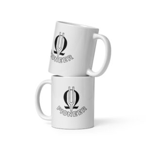 Pioneer 1937 Logo White glossy mug