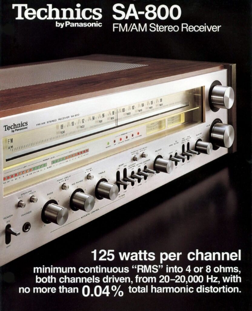 A brochure for the Technics SA-800 receiver