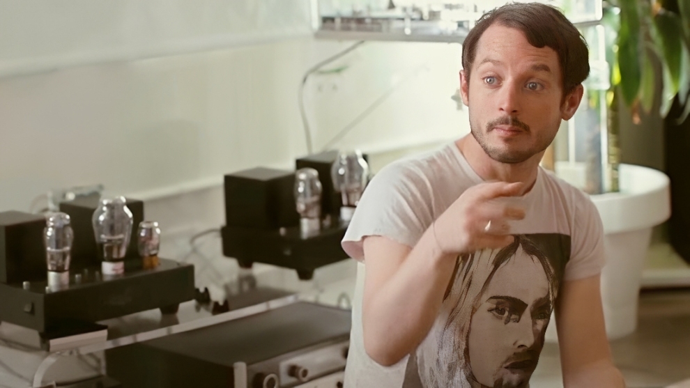 Elijah Wood with a pair of "300B" tube powered amps