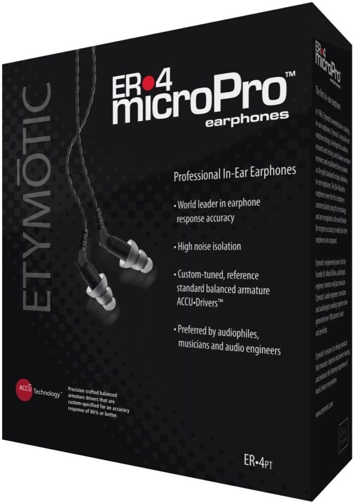 Etymotic Research ER4PT In-Ear Monitors in a retail box